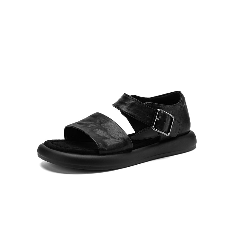 Sandales élégantes en cuir à bride ajustable pour femme
