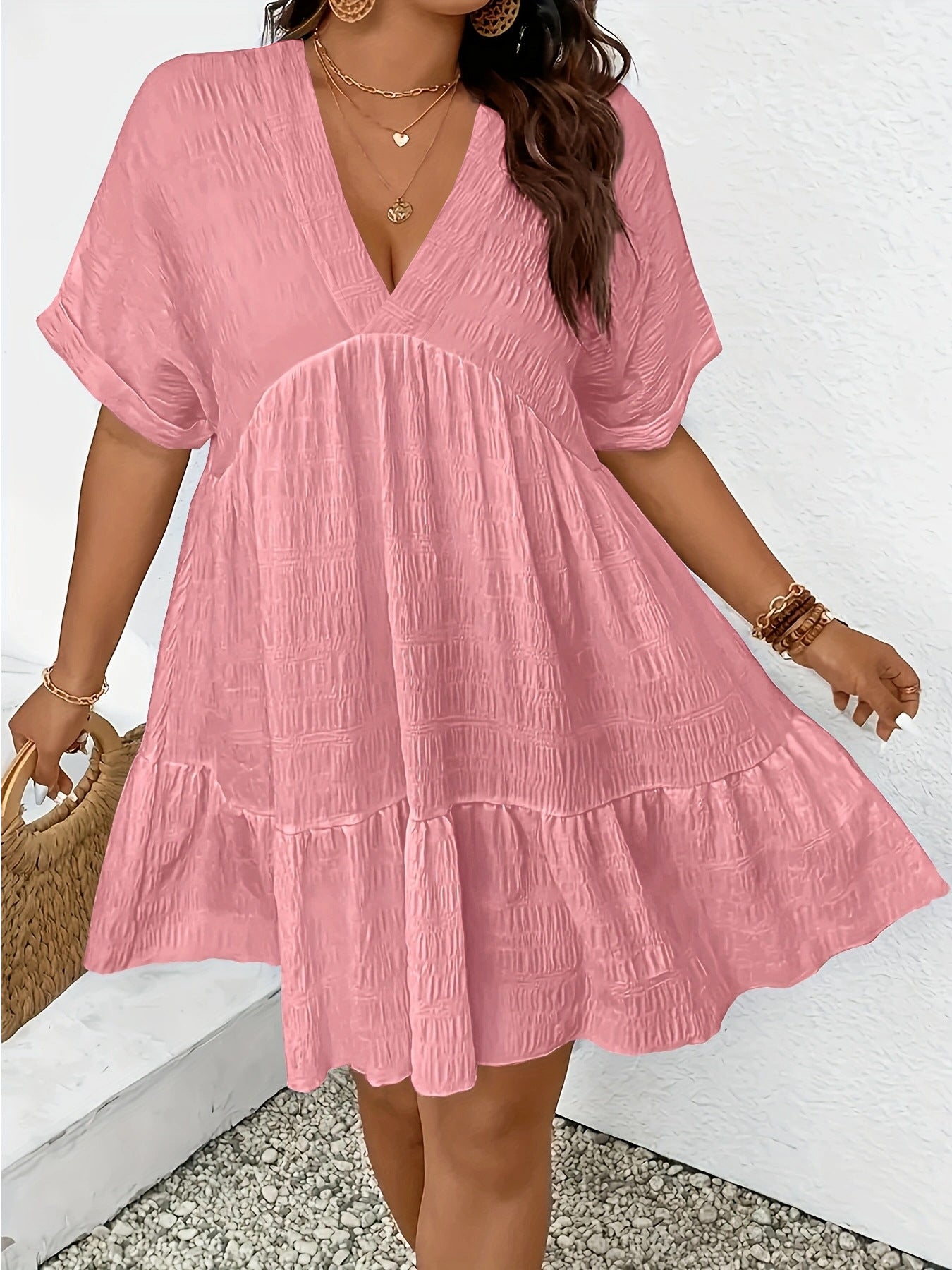 Robe d'été col V ample